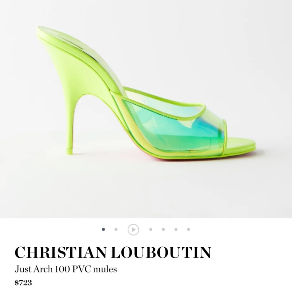 Christian Louboutin Just arch 100 vinyl and leather sandal size 38